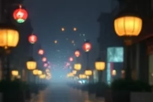 暗涌之城剧照,夜色中的高架桥与车流灯轨